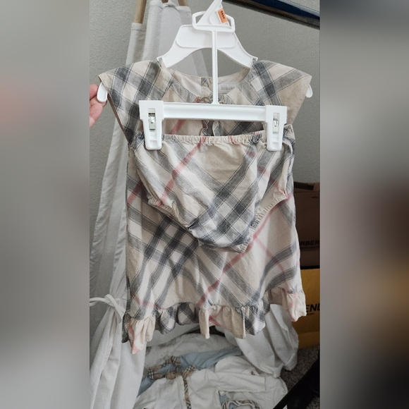 Authentic BURBERRY CHILDREN matching plaid dress - Picture 6 of 9